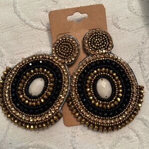 Black and Gold Earrings